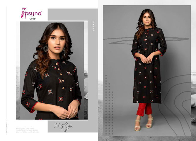 Poetry Vol 2 Psyna Cotton Designer Kurtis Catalog